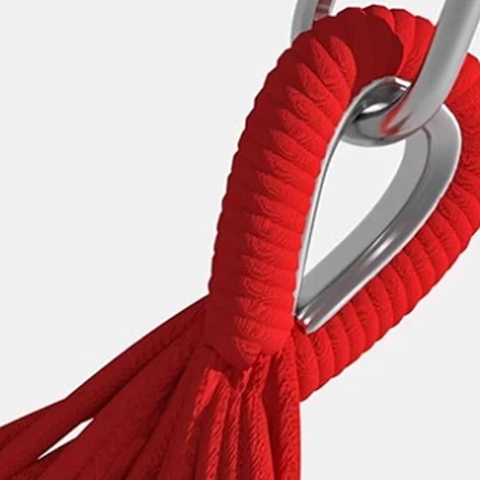 Oxford Cloth Hammock Thickened Skin-Friendly Breathable Good Load-Bearing Capacity Outdoor Easy to Install Hammock(Rojo,L)