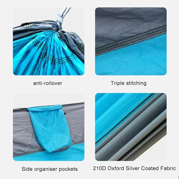 Camping Hammock,hammock,Breathable Nylon Fabric (parachute Fabric) with Strong Load-bearing Capacity, Suitable for Outdoor Places Such As Parks, Seashores and Camping.(Dark Green Camel)