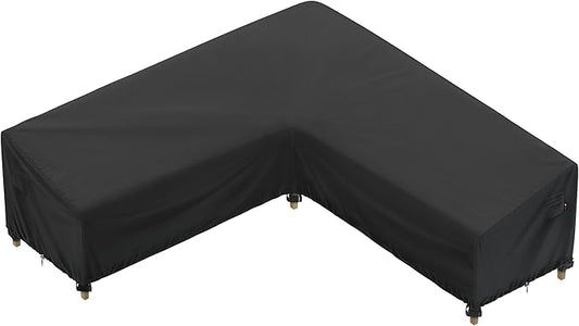 iBirdie Outdoor Sectional Cover fit 105" x 105", 104" x 104", 103" x 103" L-Shaped Patio Sofa, Waterproof Weatherproof 600D Heavy Duty Garden Furniture Cover for Outside L Shape Couch