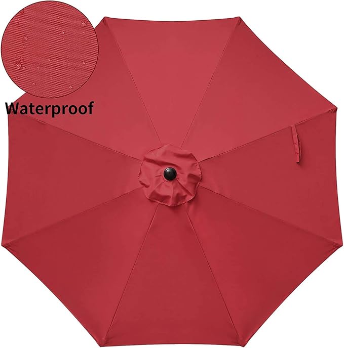 Simple Deluxe 9ft Outdoor Market Table Patio Umbrella with Button Tilt