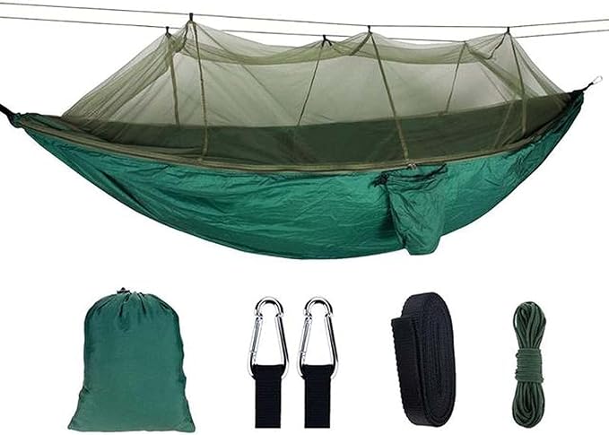 Hammocks for Camping, Portable Hammock for Trees, 2 Person Hammock, Lightweight Hammock with Tree Straps and D-Shape Carabiners, for Outdoor, Indoor