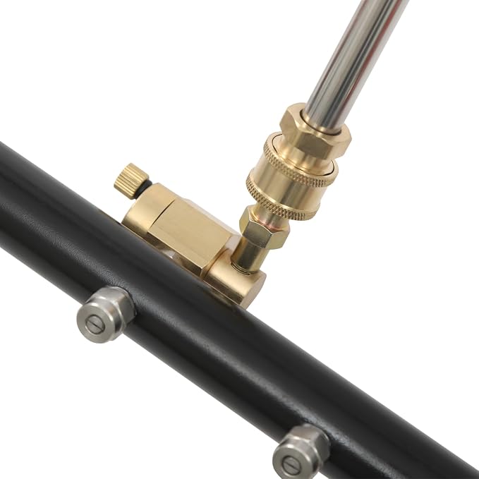 22in Ressure Washer Water Broom, 2 in 1 Pressure Washer Attachment W/ 7 Nozzles, Under Car Pressure Washer Attachment, Universal 1/4 Connector, 4000 Psi for Removing Mud & Sediment Deposits. (Black)