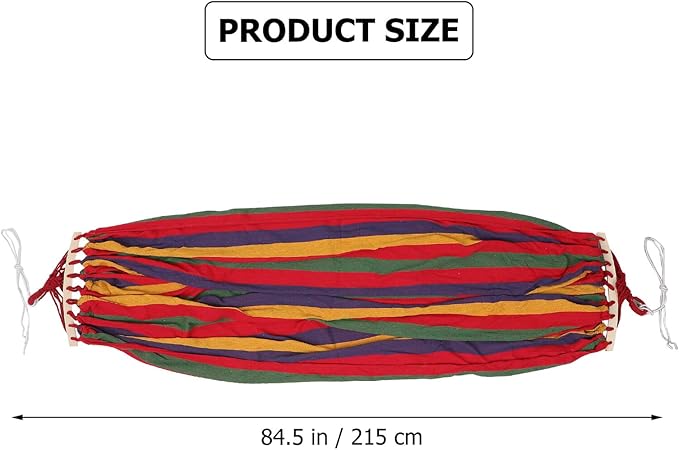 Homoyoyo Canvas Hammock with Duckbill Buckles Portable Outdoor Hanging Hammock for Patio Garden Camping Hiking Indoor and Relaxation