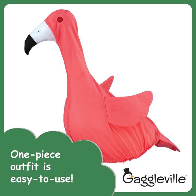 Gaggleville Flamingo Goose Outfit, Fits Large 23" H Statue, by Fox | Valley Traders