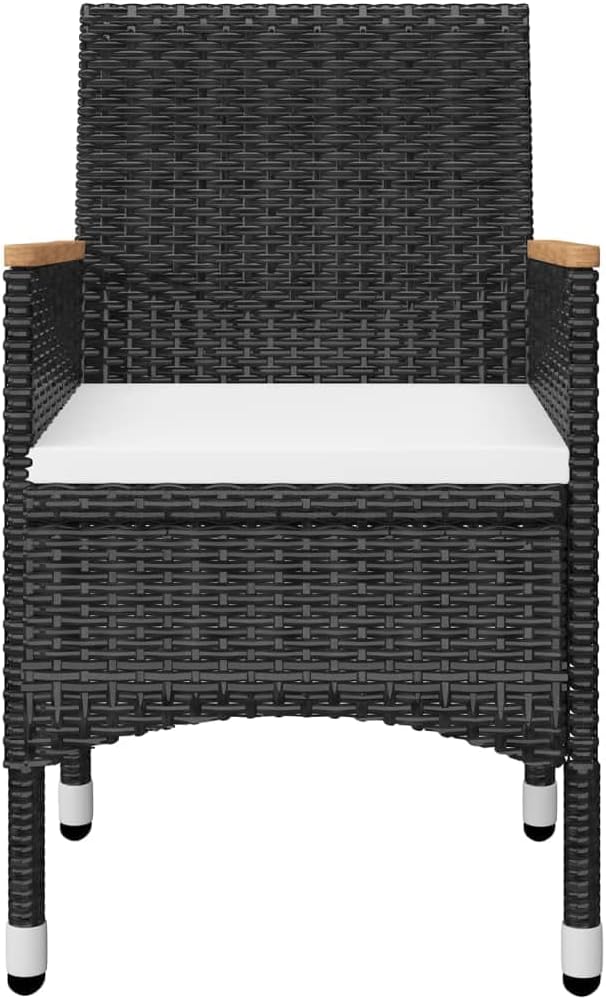 5 Piece Patio Dining Set, Sectional Sofa Outdoor Lounge Sets Front Porch Furniture Patio Conversation Set for Garden Negotiation Area Poolside Piazza Black