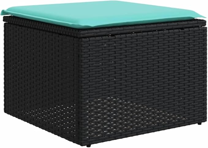 Outdoor Seating Furniture,Outdoor Conversation Sets,5 Piece Patio Sofa Set with Cushions Black Poly RattanSuitable for Patio, Garden, Gazebo Low