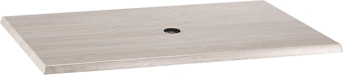 30" x 48" White Ash, Indoor/Outdoor All-Season EnduroTop Table Top with Umbrella Hole
