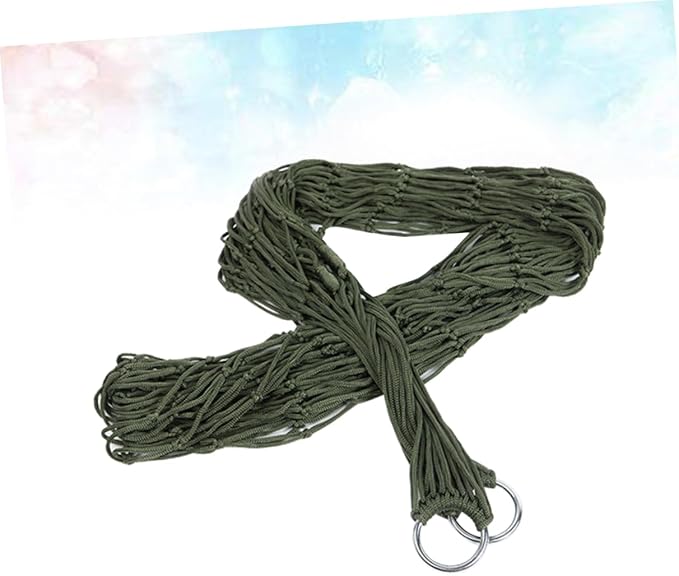 LIOOBO 2pcs Portable Nylon Hammock Sleeping Swing Bed for Outdoor Leisure Army Green Durable Breathable for Camping Hiking and Relaxing Pool Lake