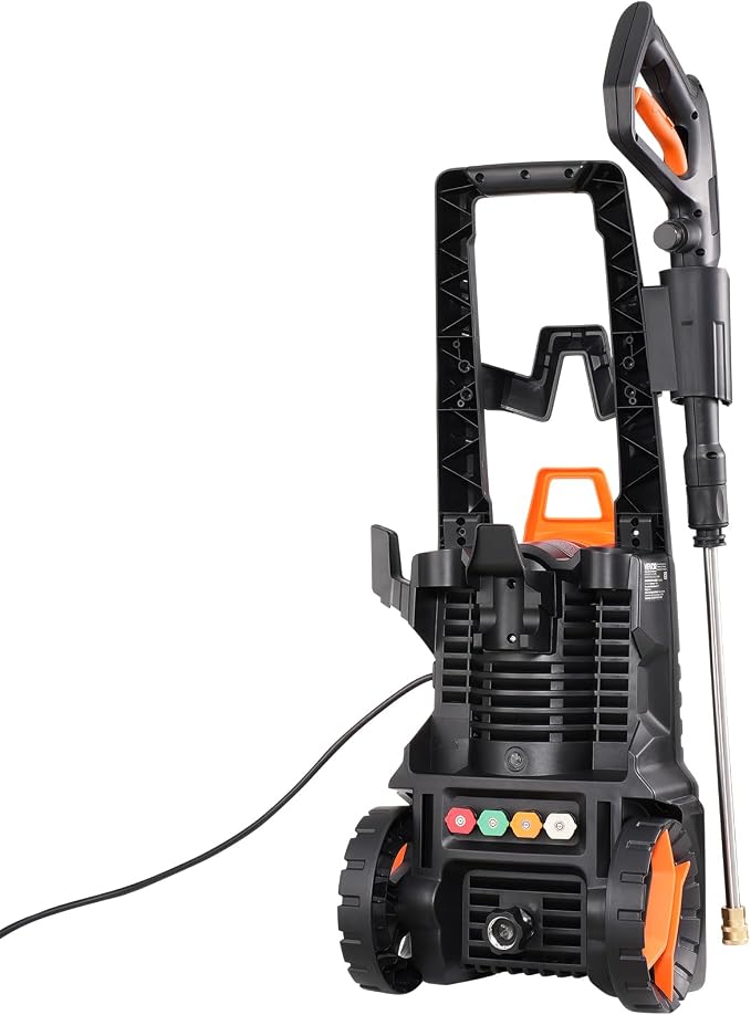VEVOR Electric Pressure Washer, Max 4500 PSI 3.2 GPM, High-Power Cleaner with Foam Cannon & 4 Nozzles for Driveways, Cars, Fences, Patios, Home Cleaning