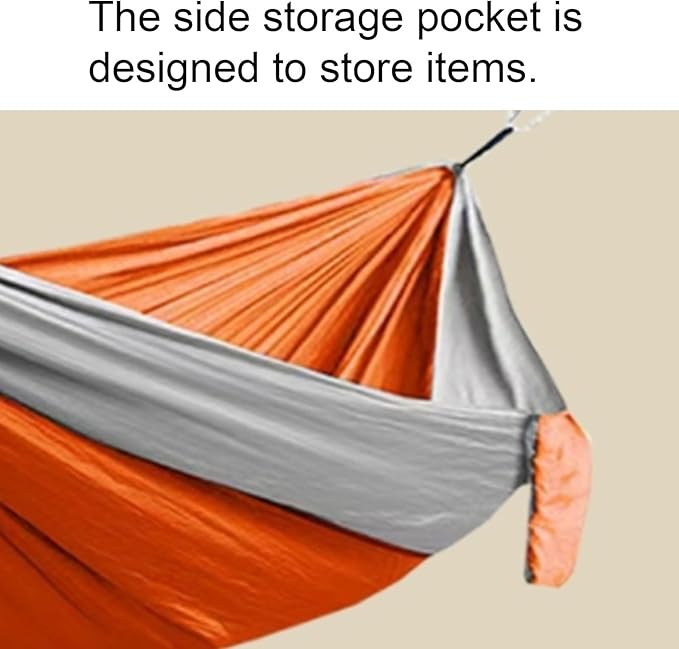 Portable Polyester Hammock for Outdoor Camping Wide and Versatile Load-Bearing Stable and Easy to Install Tree-Hanging Hammock Comfortable(L)
