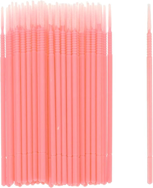 M METERXITY 100-Pack Pollinator Brush, 0.08inch/2mm Plastic Vegetable Pollinator Pen Manual Pollination Tool for Gardening/Greenhouse/Hydroponic Plants/Flower [Light Pink]