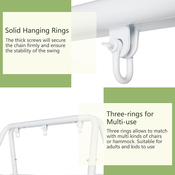 Sturdy Hammock Stand Only - Heavy Duty Frame, Max Stability Iron Frame for Relaxing, 25 LBS Lightweight Yet Strong, 30.31" Top Width, Fits Standard Hammock Chairs, Easy to Move & Store, White