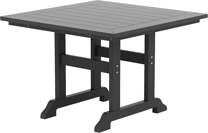 HDPE Laguna 43" Square Dining Table,Gray