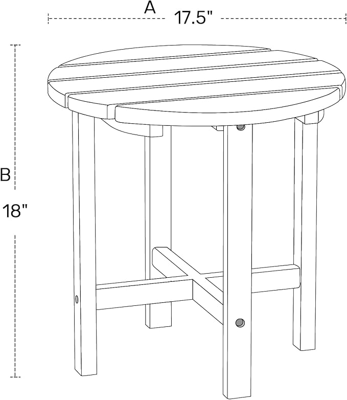 HDPE Altura Round 18" Side Table,Dark Green