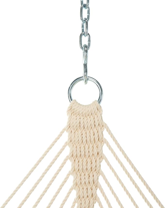 Hatteras Hammocks Gateway Mist Sunbrella Pillowtop Hammock with Free Extension Chains & Tree Hooks, Handcrafted in The USA, Accommodates 2 People, 450 LB Weight Capacity, 13 ft. x 55 in.