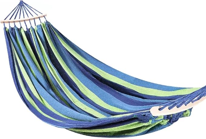Outdoor Hammock Anti-Rollover Travel Camping Portable Hammock Hanging Chair Outdoor Portable Camping Travel Equipment (Color : Blue, Size : 200 * 150cm)