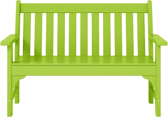 WestinTrends Malibu 3-Piece HDPE Outdoor Patio Furniture Couch and Coffee Table Set, Lime