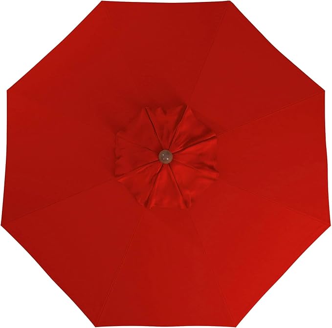 California Umbrella 9' Premium Commercial Hardwood Patio Umbrella, Manual Lift With Olefin Kiwi Fabric