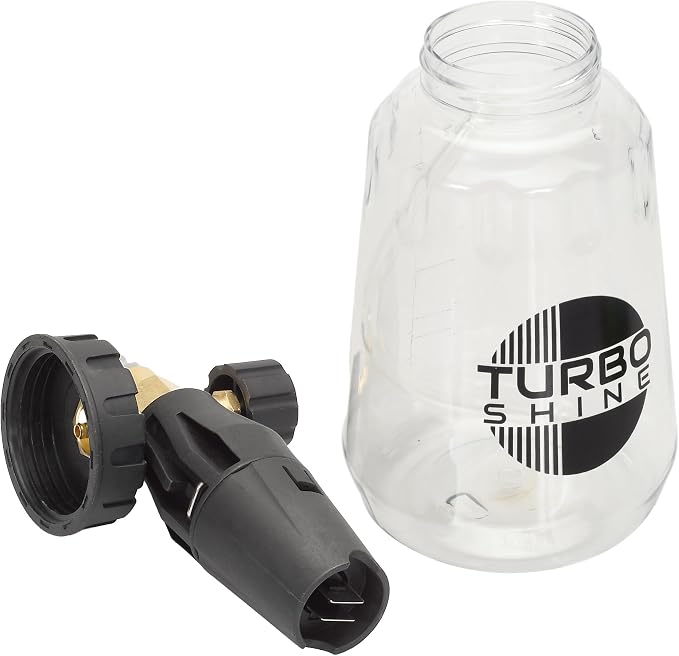 Professional Foam Cannon for Pressure Washer – Wide Mouth Snow Foam Lance with Adjustable Spray Pattern – Heavy Duty Car Wash Soap Dispenser – 1/4" Quick Connector (Clear, 1 Liter)