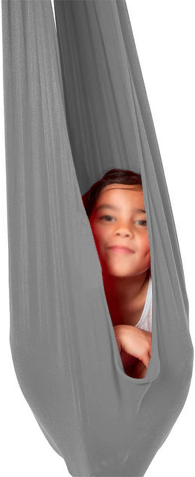 Kids Adult Hammock Outdoor Indoor Cuddle Up to Sensory Swing with Special Needs Autism ADHD ADD Therapy Up to 440lb/200kg (Color : Gray, Size : 150 x 280 cm)