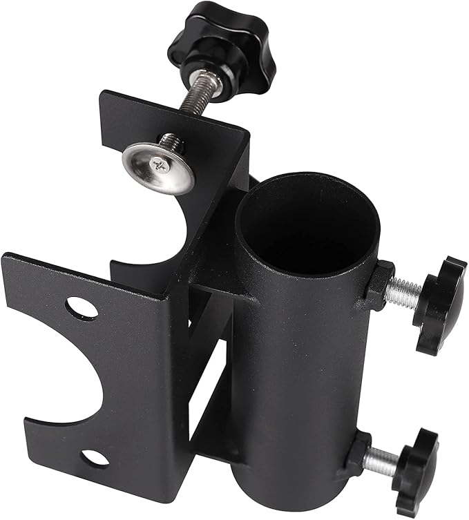 Parasol Holder Patio Umbrella Stand Mount Umbrella Stand Bench Buddy Umbrella Holder Fixed Clip Umbrella Clamp for Deck,Chair,Desk,Dock,Beach Courtyard Balcony,Tables,Boats,Tailgates…