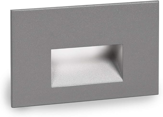 WAC Landscape Lighting, LEDme 120V LED Horizontal Indoor and Outdoor Step and Wall Light Amber 1800K LED in Graphite