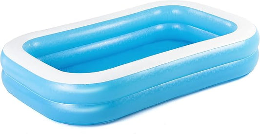 Bestway 54006 Family Rectangular Inflatable Pool, 262 x 175 x 51 cm, Blue/White