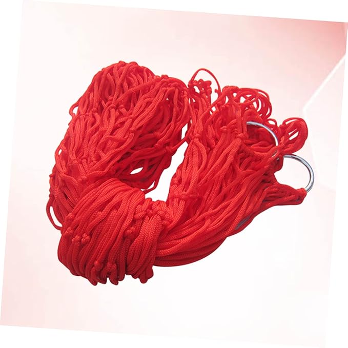 GANAZONO Strong Nylon Rope Mesh Hammock Lightweight Portable Hanging Bed for Camping Hiking Picnic Traveling Outdoor Leisure Bed