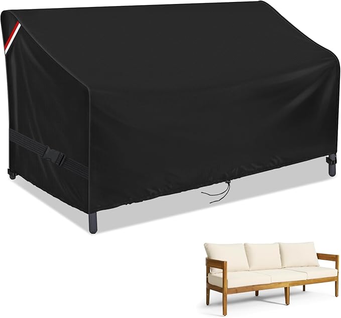 Outdoor Loveseat Cover, Waterproof 2-Seater Outdoor Bench Cover for Patio Furniture Sofa, Outside Couch Covers - 76" L x 33" W x 33" H