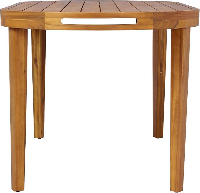 Christopher Knight Home Domac Acacia Wood Dining Table Set for 6, Solid Wood Outdoor Dining Set for 6, Oval Patio Dining Table and Chair Set with Cushion & Rope Accent, Cream Beige + Oatmeal + Teak