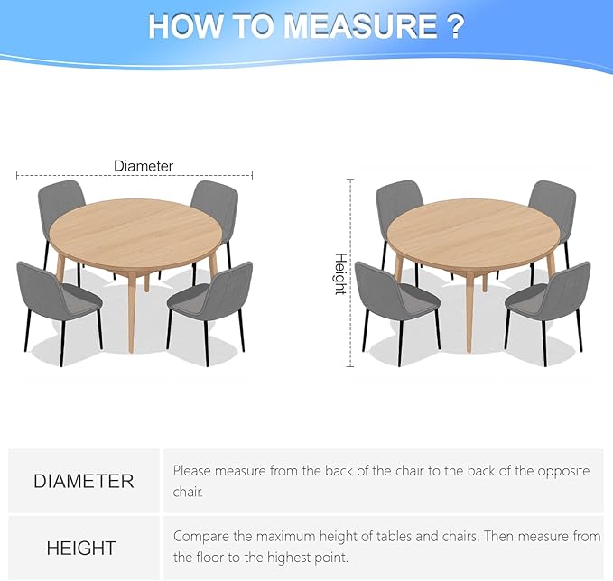 Patio Furniture Covers Round, 72"Dia x 28"H, Heavy Duty Patio Table Covers Waterproof, Outdoor Table and Chair Set Cover for Outdoor Furniture, Black