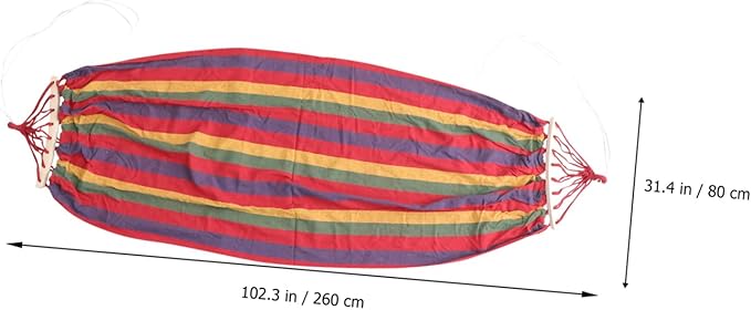 LIOOBO Leisure Hammock Comfortable Single Person Swing Giant Mesh Rope for Camping Outdoor Beach Visitors