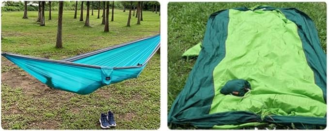 Outdoor Hammock Anti-Rollover Travel Camping Portable Hammock Hanging Chair Outdoor Portable Camping Travel Equipment (Color : Blue, Size : 300 * 200cm)