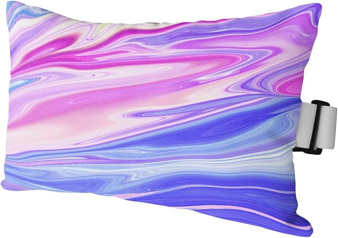 Outdoor Pillows Covers with Inserts Modern Abstract Ink Paint Ripples Fluid Watercolor Waterproof Pillow with Adjustable Strap Throw Pillows for Patio Furniture Recliner Lounge Chair, 11x16 inch, 1PCS