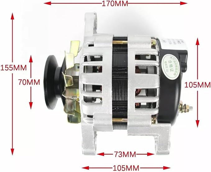 2000W Permanent Magnet Brushless Small AC Generator 110V/220V With Voltage Stabilization Pure Copper Wire Pulley Generator Low Speed Generator(110V)