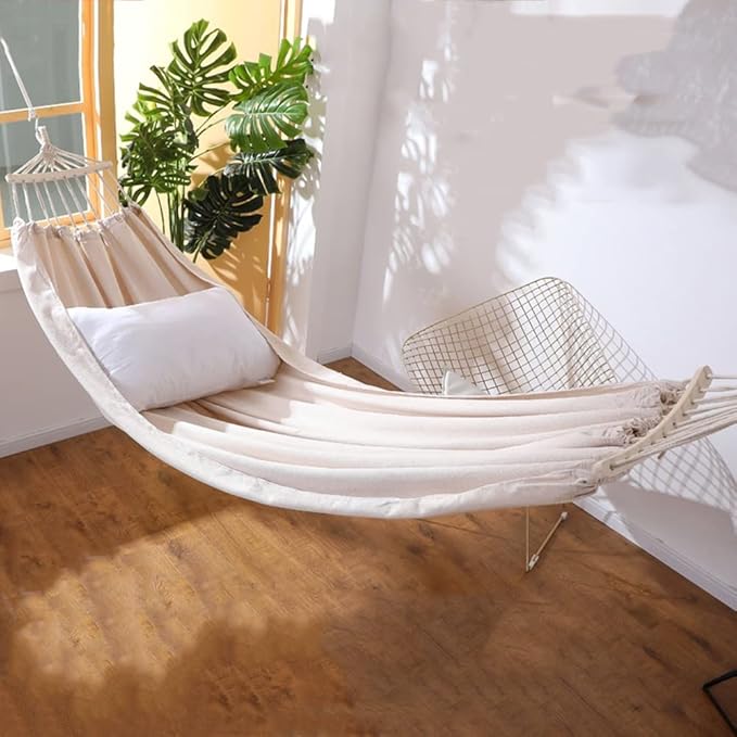 Camping Hammock, Hammock Outdoor Swing Indoor Home Flip Chair Single Double College Dormitory Bedroom Balcony Living Room Aerial Tent(150cm)