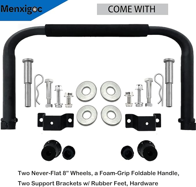 Portable Generator WGen5300 Series Never-Flat Wheel and Handle Kit Outdoor Power Equipment, Compatible with WGen5300DF and WGen5300DFc