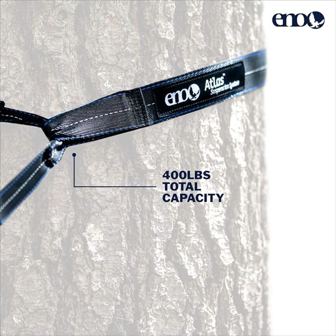 ENO Bundle, Includes The SingleNest Hammock & Atlas Suspension System, Lightweight, Durable Hammock with Straps for Camping, Hiking & Travel, Marine/Cedar
