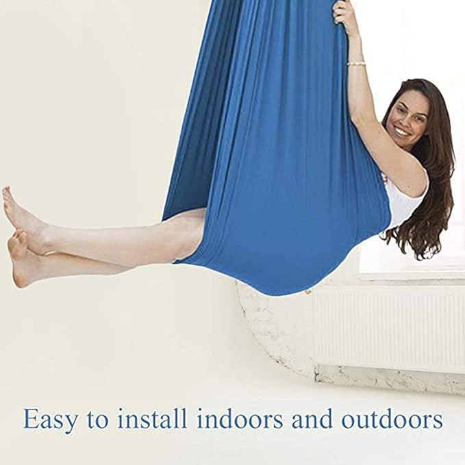 Indoor Therapy Snuggle Swing Hammocks Cuddle Hammock for Kids Child and Teens More Special Needs for Autism, ADHD, Aspergers and Sensory Integration Outdoor (Color : Gray, Size : 150 x 280 cm)