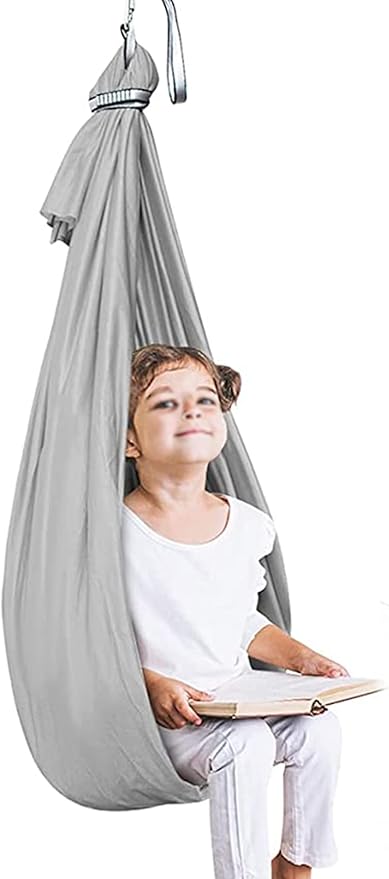Indoor Outdoor Swing Therapy Sensory Swing + 360° Swivel Cuddle Hammock for Kids, with Sensory Disorders, Autism, ADHD, Anxiety Swings (Size : 100 * 280CM/39 * 110in)