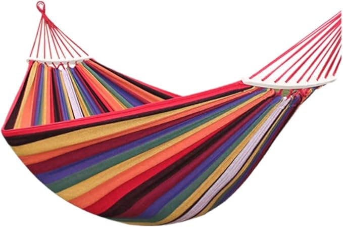 Oxford Cloth Hammock Thickened Skin-Friendly Breathable Good Load-Bearing Capacity Outdoor Easy to Install Hammock(Rojo,L)