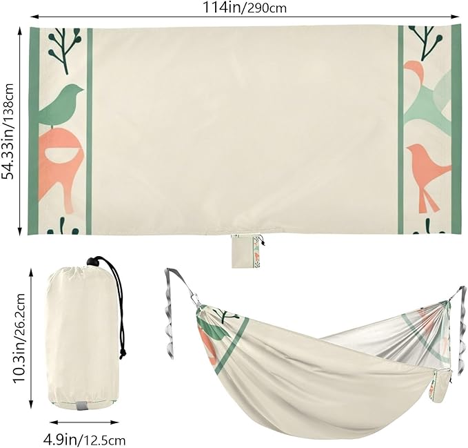 Bird Frame Outdoor Hammocks Swing Hammock for Patio Backyard Lounge Base