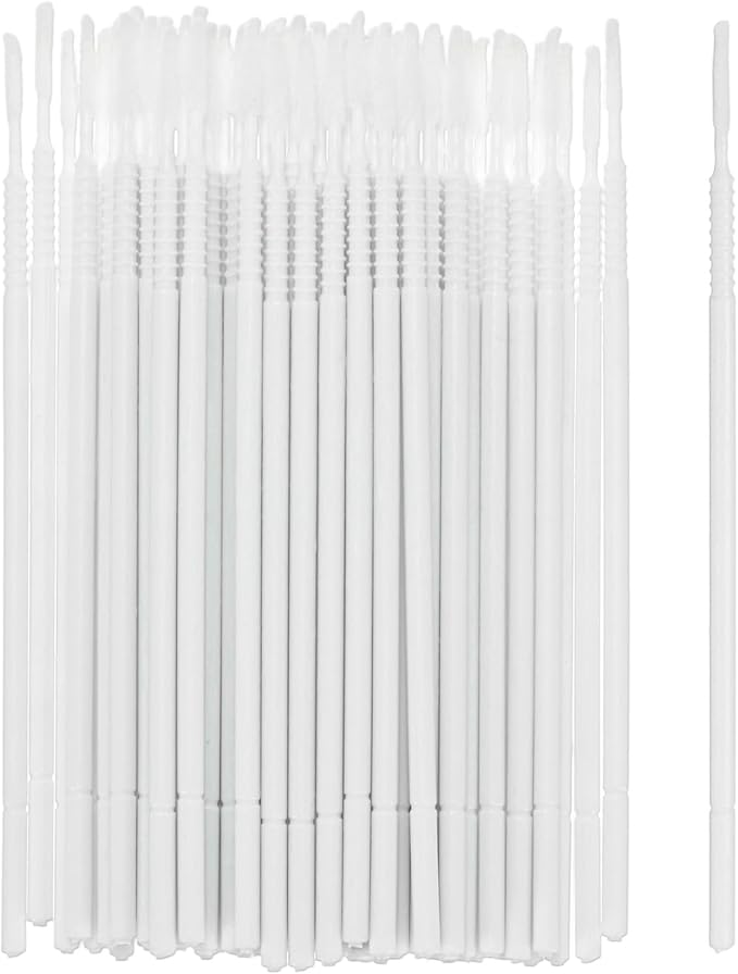 M METERXITY 100-Pack Pollinator Brush, 0.08inch/2mm Plastic Vegetable Pollinator Pen Manual Pollination Tool for Gardening/Greenhouse/Hydroponic Plant/Flowers [White]