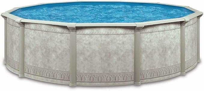Aquarian Steel-Frame Outdoor Above-Ground Swimming Pool, Round, 24' x 52", Venetian