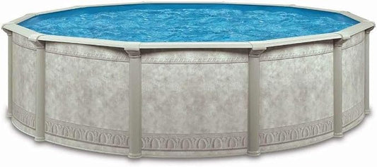 Aquarian Steel-Frame Outdoor Above-Ground Swimming Pool, Round, 21' x 52", Venetian