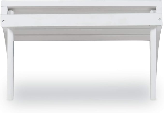 Linon Adirondack, White Ottoman,
