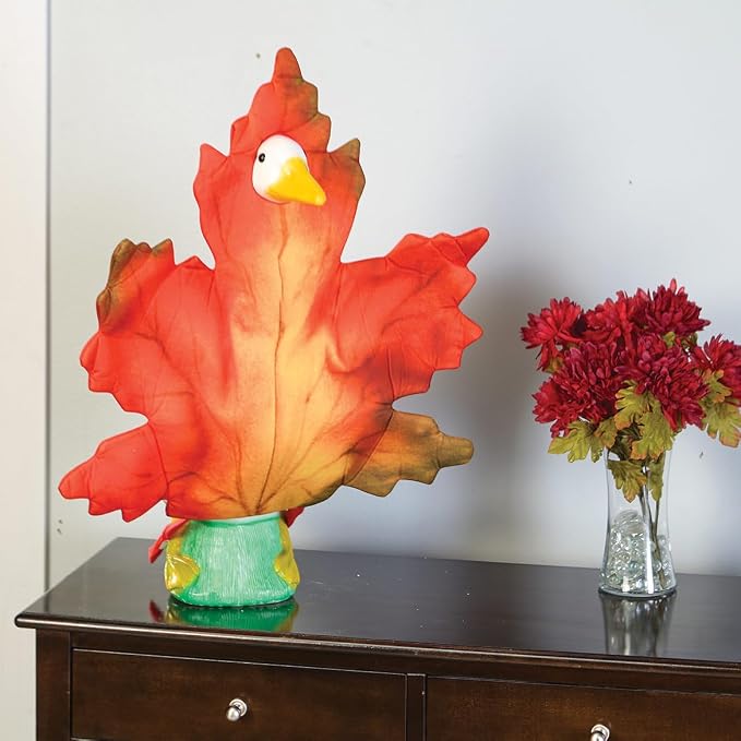 Gaggleville Fall Leaf Goose Outfit, Fits Large 23" H Statue, by Fox | Valley Traders