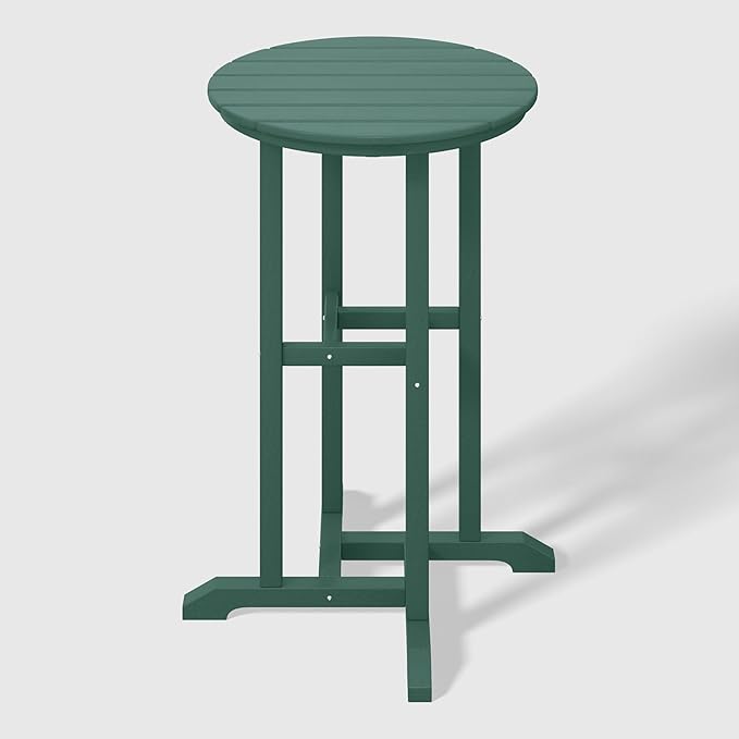 WestinTrends Malibu 37" Counter Height Round Outdoor Patio Bistro Bar Table, Dark Green