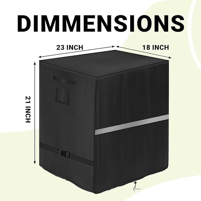 Deck Box Cover Heavy Duty Waterproof Deck Box with Handle, Outdoor Large Storag Cover Patio Rectangular Bench Covers (23 x 18 x 21inch)