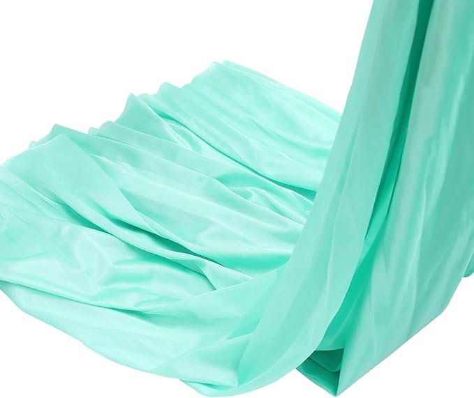 3.5 Yards Aerial Silk Swing Indoor, 16.4 * 8.53ft Aerial Yoga Wall Hammock for Adults, Aerial Silk Starter Kit Ceiling with 360° Swivel Connector & Fixing Discs, Inversion Exercises Holds 440lbs